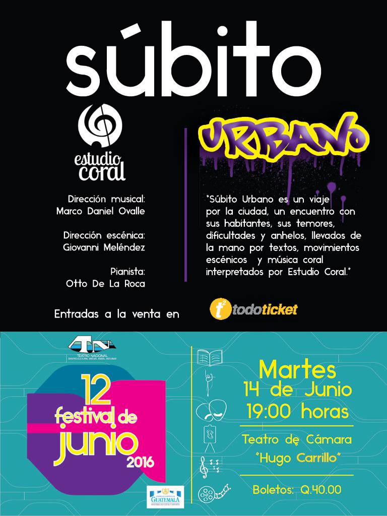 Súbito Urbano en Teatro de Cámara Hugo Carrillo